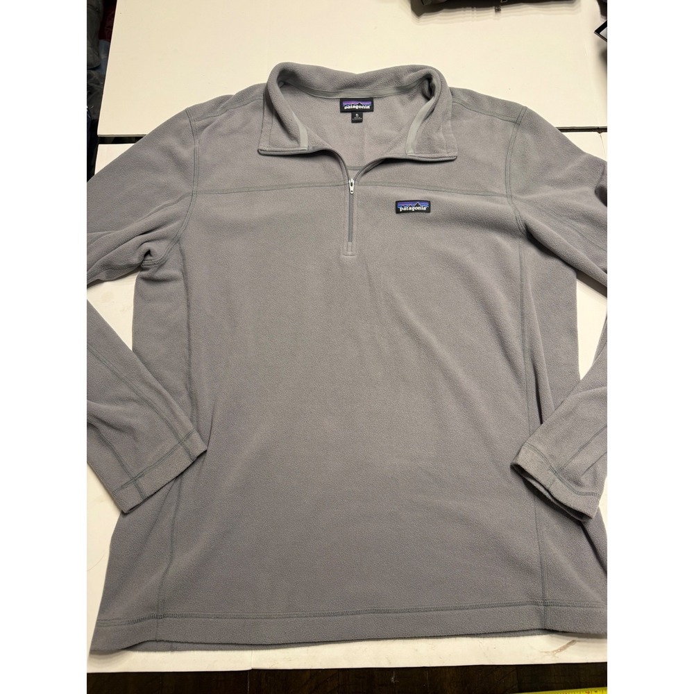 Patagonia Mens XL Micro D Quarter Zip Fleece Pullover Forge Grey 26176